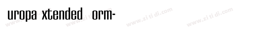 EuropaExtended Norm字体转换
